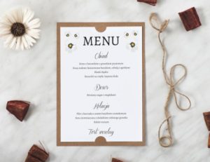 menu na wesele - styl boho